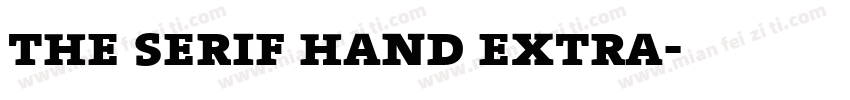 the serif hand extra字体转换